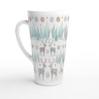 Christmas Mugs, Latte 17oz Ceramic Mug - Coffee or Tea Cup, Extra Tall