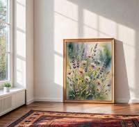 Floral Print - Framed or Unframed - Original Art - Print on Paper