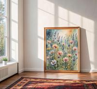 Floral Print - Framed or Unframed - Original Art - Print on Paper