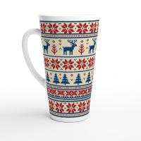 Christmas Mugs, Latte 17oz Ceramic Mug - Coffee or Tea Cup, Extra Tall