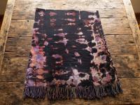 Hand Dyed Tie Dye Pashmina, Blanket Shawl, Wide Scarf, Head Wrap - Rayon Shawl