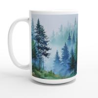 Set of Big Mugs, Forest Cup Set, Large 15 oz Matching Cups
