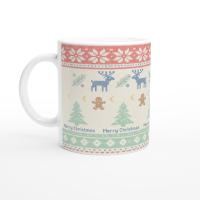 Christmas Mugs Set, Holiday Cup Set - Large and Small Cups