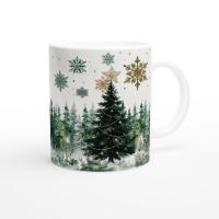 Christmas Mugs Set, Holiday Cup Set - Large and Small Cups