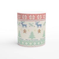 Christmas Mugs Set, Holiday Cup Set - Large and Small Cups