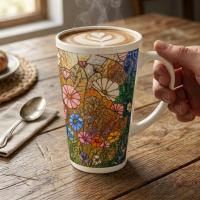 Latte 17oz Ceramic Mug - Coffee or Tea Cup, Extra Tall