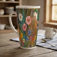 Latte 17oz Ceramic Mug - Coffee or Tea Cup, Extra Tall
