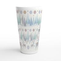 Christmas Mugs, Latte 17oz Ceramic Mug - Coffee or Tea Cup, Extra Tall