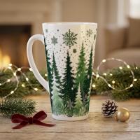 Christmas Mugs, Latte 17oz Ceramic Mug - Coffee or Tea Cup, Extra Tall