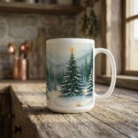 Christmas Mugs Set, Holiday Cup Set - Large and Small Cups
