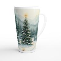 Christmas Mugs, Latte 17oz Ceramic Mug - Coffee or Tea Cup, Extra Tall