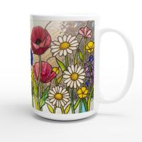 Floral Cups -  Large and Small Ceramic Mugs
