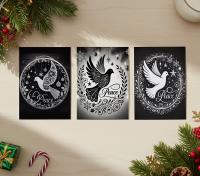 Dove of Peace, Set of 4 Designs, Christmas Cards, Holiday Bulk Pack of Cards