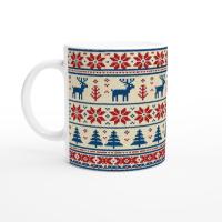 Christmas Mugs Set, Holiday Cup Set - Large and Small Cups