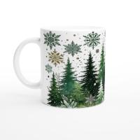 Christmas Mugs Set, Holiday Cup Set - Large and Small Cups