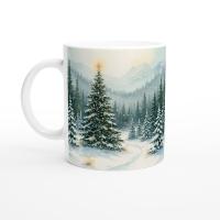 Christmas Mugs Set, Holiday Cup Set - Large and Small Cups