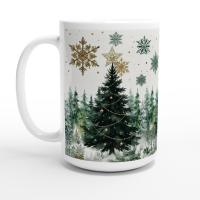 Christmas Mugs Set, Holiday Cup Set - Large and Small Cups