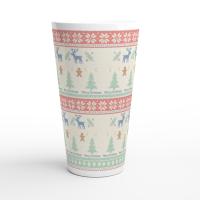 Christmas Mugs, Latte 17oz Ceramic Mug - Coffee or Tea Cup, Extra Tall