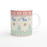 Christmas Mugs Set, Holiday Cup Set - Large and Small Cups