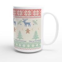 Christmas Mugs Set, Holiday Cup Set - Large and Small Cups
