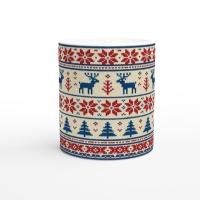 Christmas Mugs Set, Holiday Cup Set - Large and Small Cups