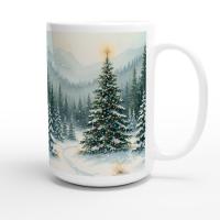 Christmas Mugs Set, Holiday Cup Set - Large and Small Cups