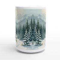 Christmas Mugs Set, Holiday Cup Set - Large and Small Cups