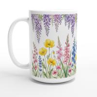 Floral Cups -  Large and Small Ceramic Mugs