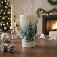 Christmas Mugs, Latte 17oz Ceramic Mug - Coffee or Tea Cup, Extra Tall