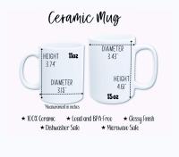Christmas Mugs Set, Holiday Cup Set - Large and Small Cups
