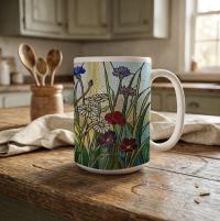 Floral Cups -  Large and Small Ceramic Mugs