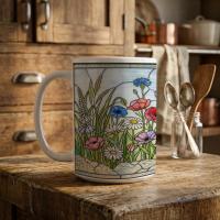 Floral Cups -  Large and Small Ceramic Mugs