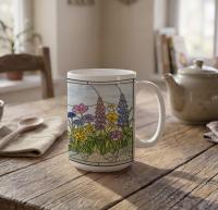 Floral Cups -  Large and Small Ceramic Mugs