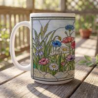 Floral Cups -  Large and Small Ceramic Mugs