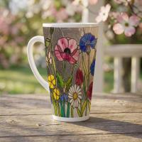 Latte 17oz Ceramic Mug - Coffee or Tea Cup, Extra Tall