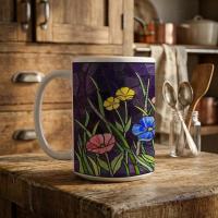 Floral Cups -  Large and Small Ceramic Mugs