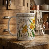 Floral Cups -  Large and Small Ceramic Mugs