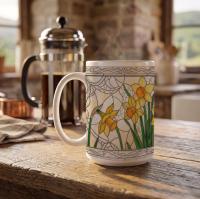 Floral Cups -  Large and Small Ceramic Mugs