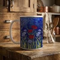 Floral Cups -  Large and Small Ceramic Mugs