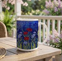 Floral Cups -  Large and Small Ceramic Mugs
