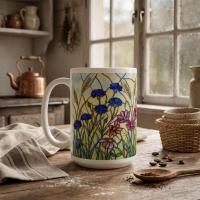 Floral Cups -  Large and Small Ceramic Mugs