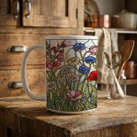 Floral Cups -  Large and Small Ceramic Mugs