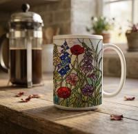 Floral Cups -  Large and Small Ceramic Mugs
