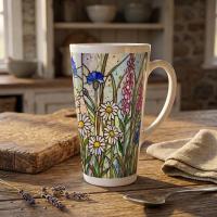 Latte 17oz Ceramic Mug - Coffee or Tea Cup, Extra Tall