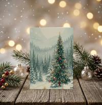 Holiday Greeting Cards, 3 Pack, Christmas Trees, Bulk Set of Gift Cards