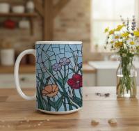 Floral Cups Set - Large and Small Mug Set