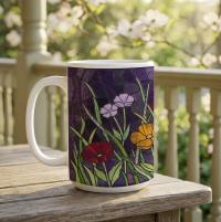 Floral Cups -  Large and Small Ceramic Mugs