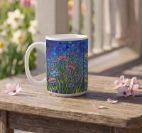 Floral Cups -  Large and Small Ceramic Mugs
