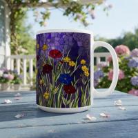 Floral Cups -  Large and Small Ceramic Mugs