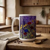 Floral Cups -  Large and Small Ceramic Mugs